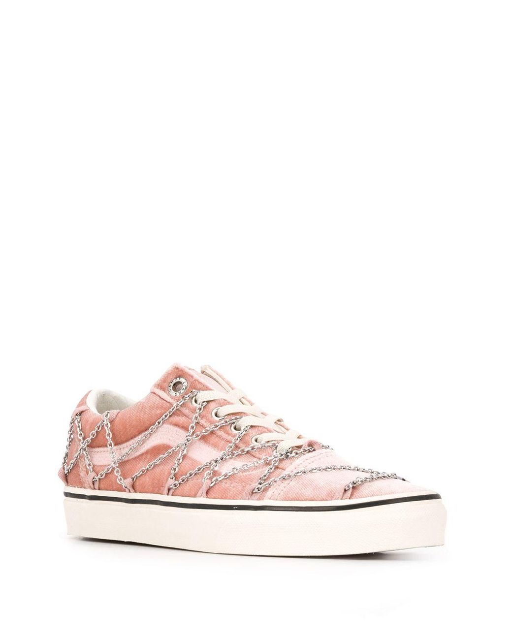 Vans X Sandy Liang Velvet Laced Chain Sneakers in Pink | Lyst