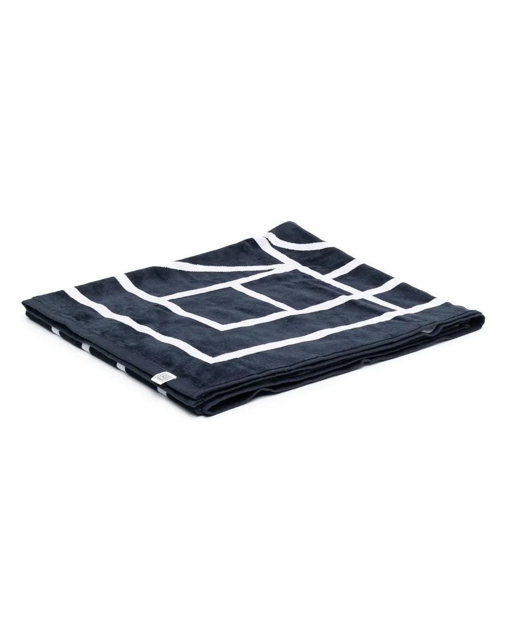 Totême Blue Monogram Beach Towel