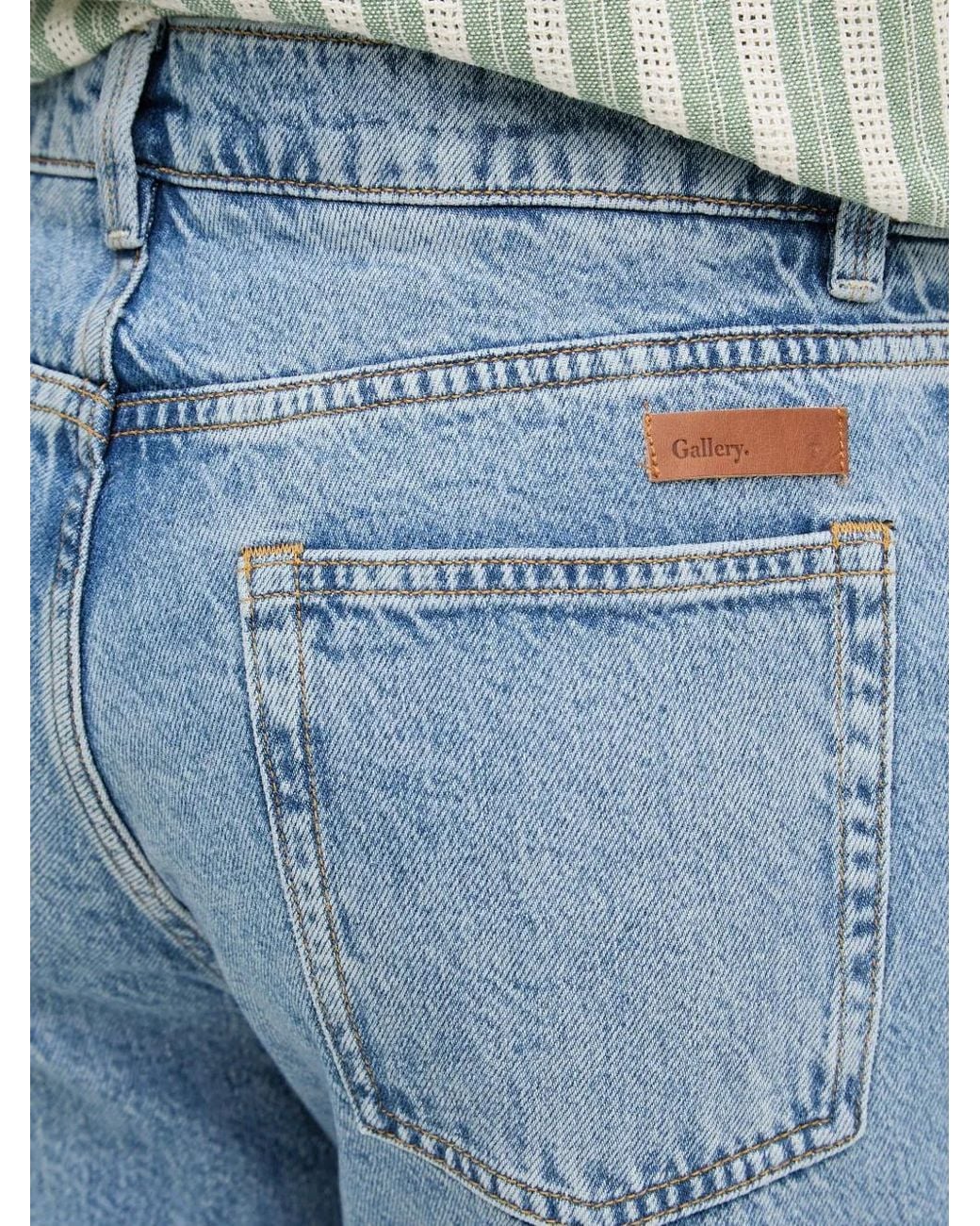 Mos Mosh Blue Steve Logo-Patch Straight-Leg Jeans for men