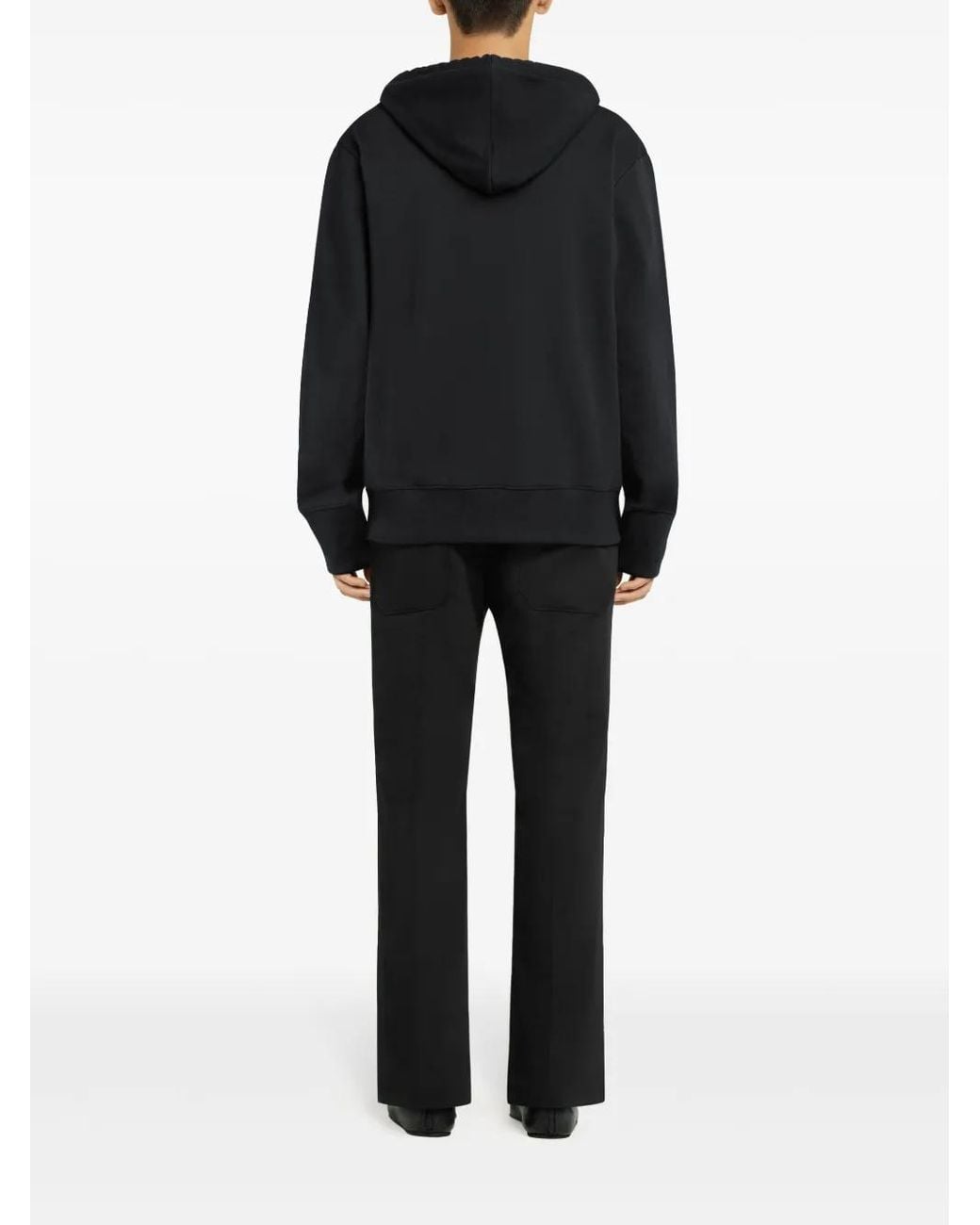 Courreges Black Buttoned Hoodie for men