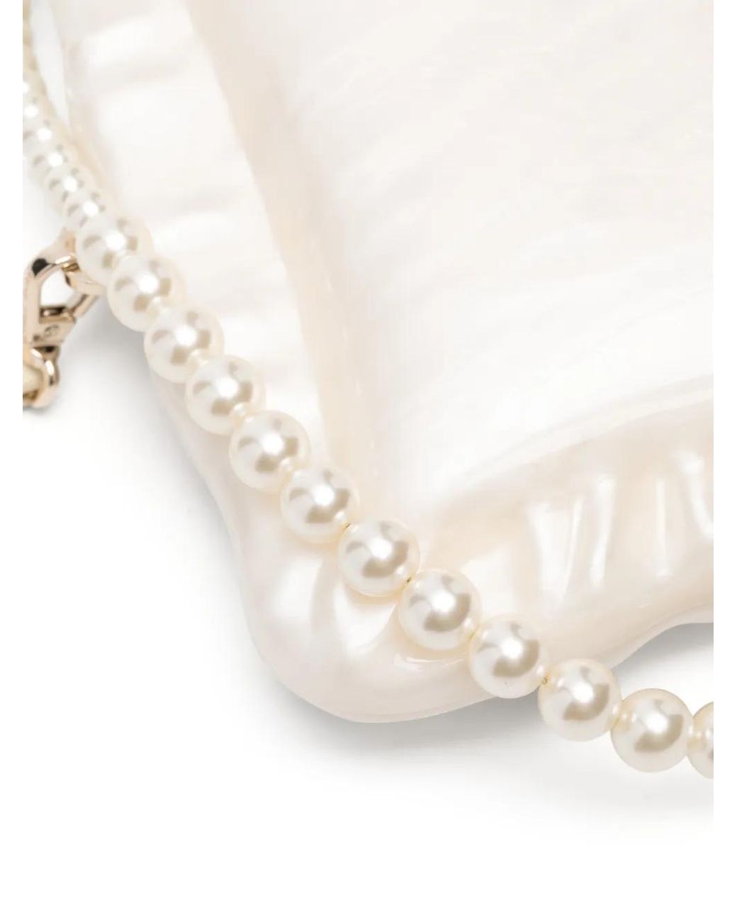 Simone Rocha White Pearl Pillowcase Clutch