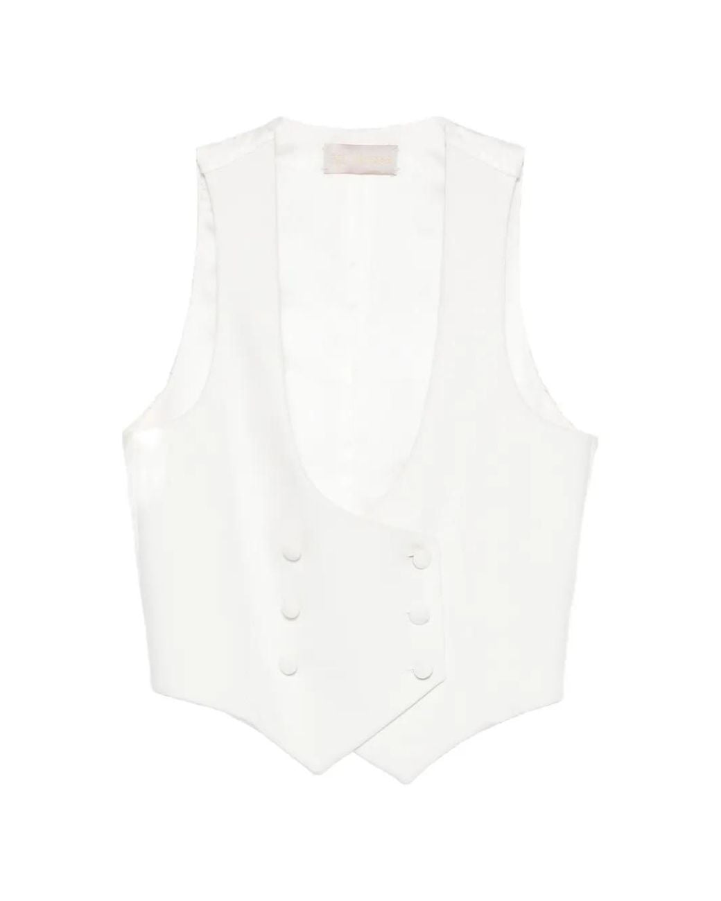 IMROSKA White Double-Breasted Top