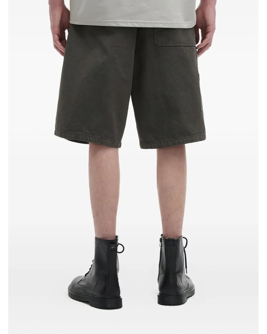 Alpha Industries Gray Patch-Pocket Utility Shorts for men