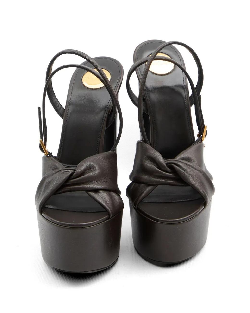 Saint Laurent Black Franciane Platform Sandals