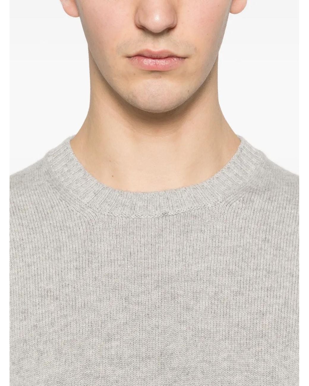 Kangra White Crew-Neck Sweater for men