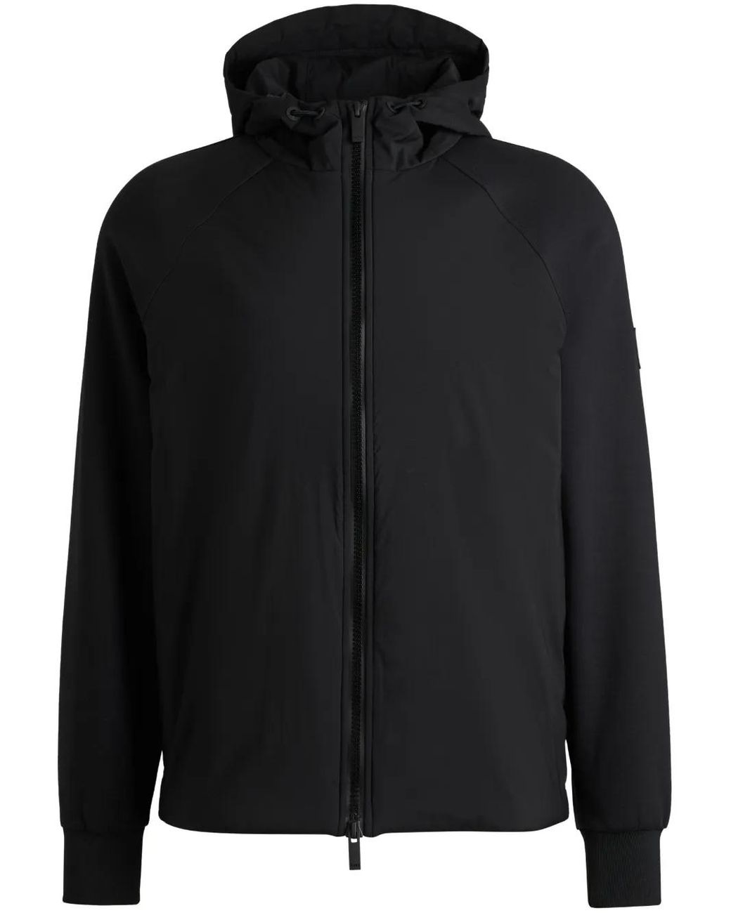 Boss Black Logo-Appliqué Hooded Jacket for men