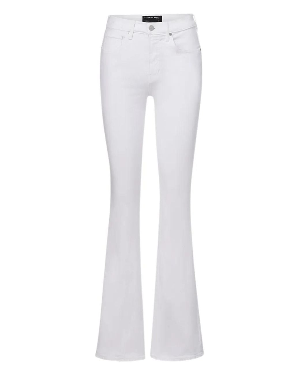 Veronica Beard White Flare Five-Pocket Jeans