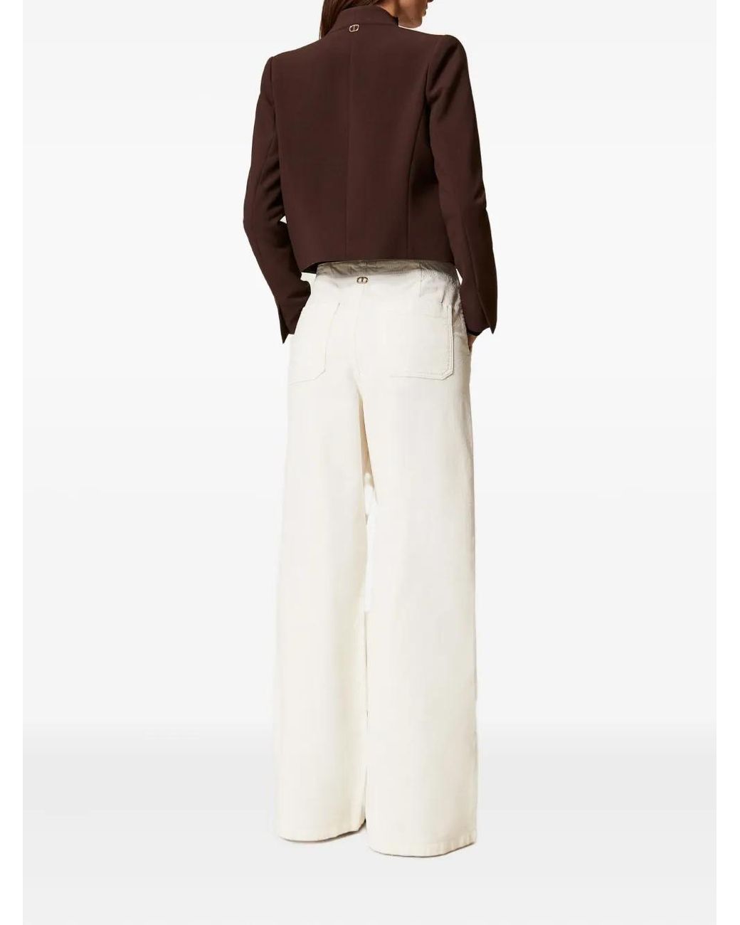 Twinset White Corduroy Trousers
