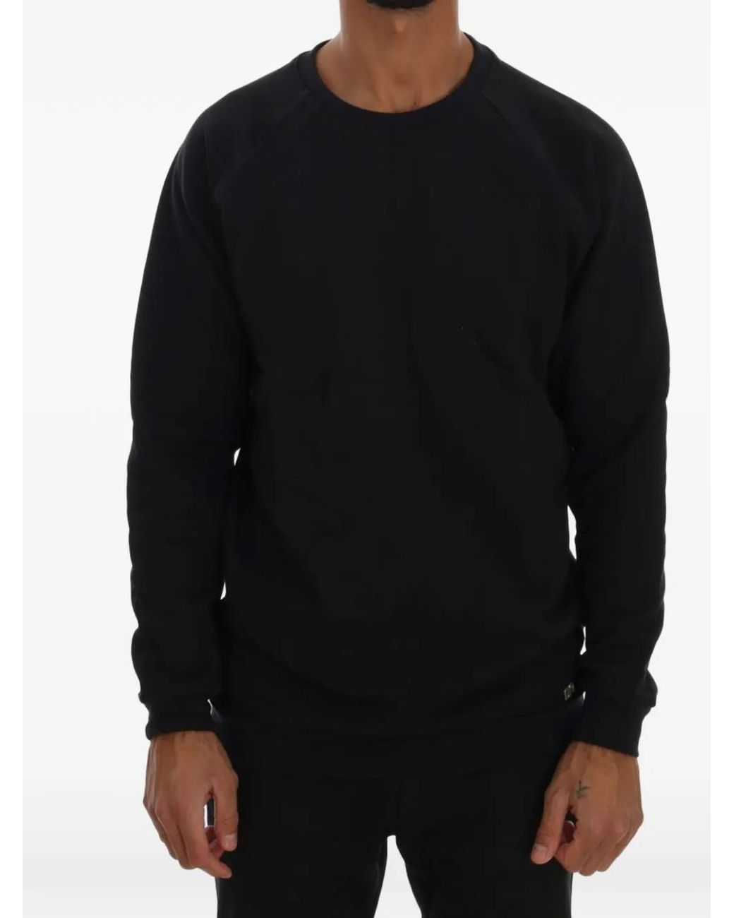 Daniele Alessandrini Black Raglan-Sleeve Sweatshirt for men
