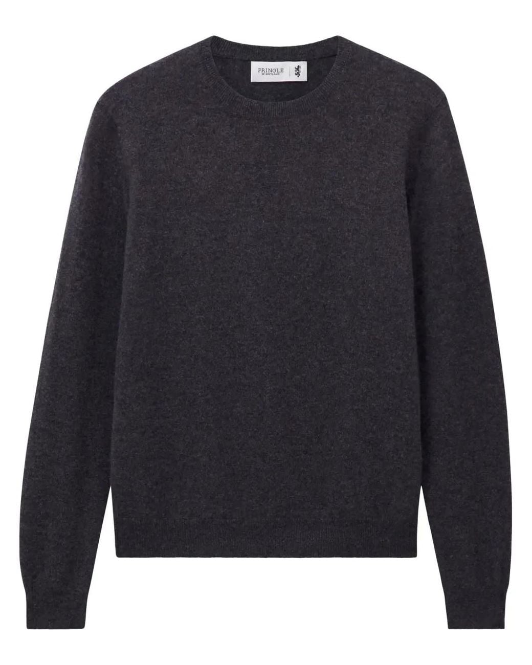 Pringle of Scotland Blue Cashmere Round-Neck Knitted Sweater