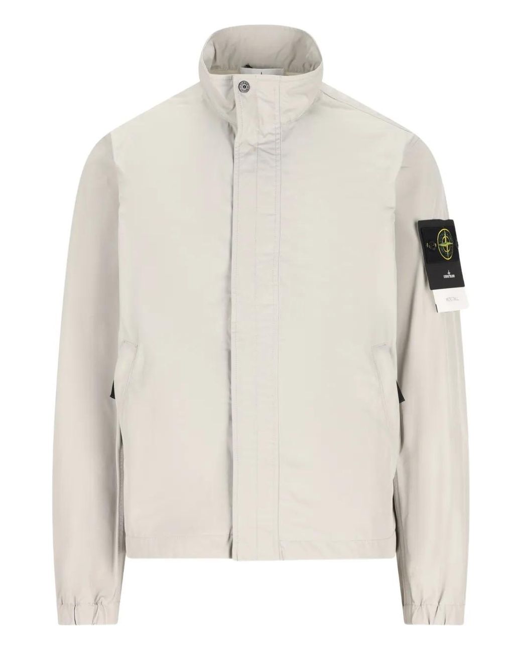 Chaqueta Con Parche Del Logo Stone Island de hombre de color White