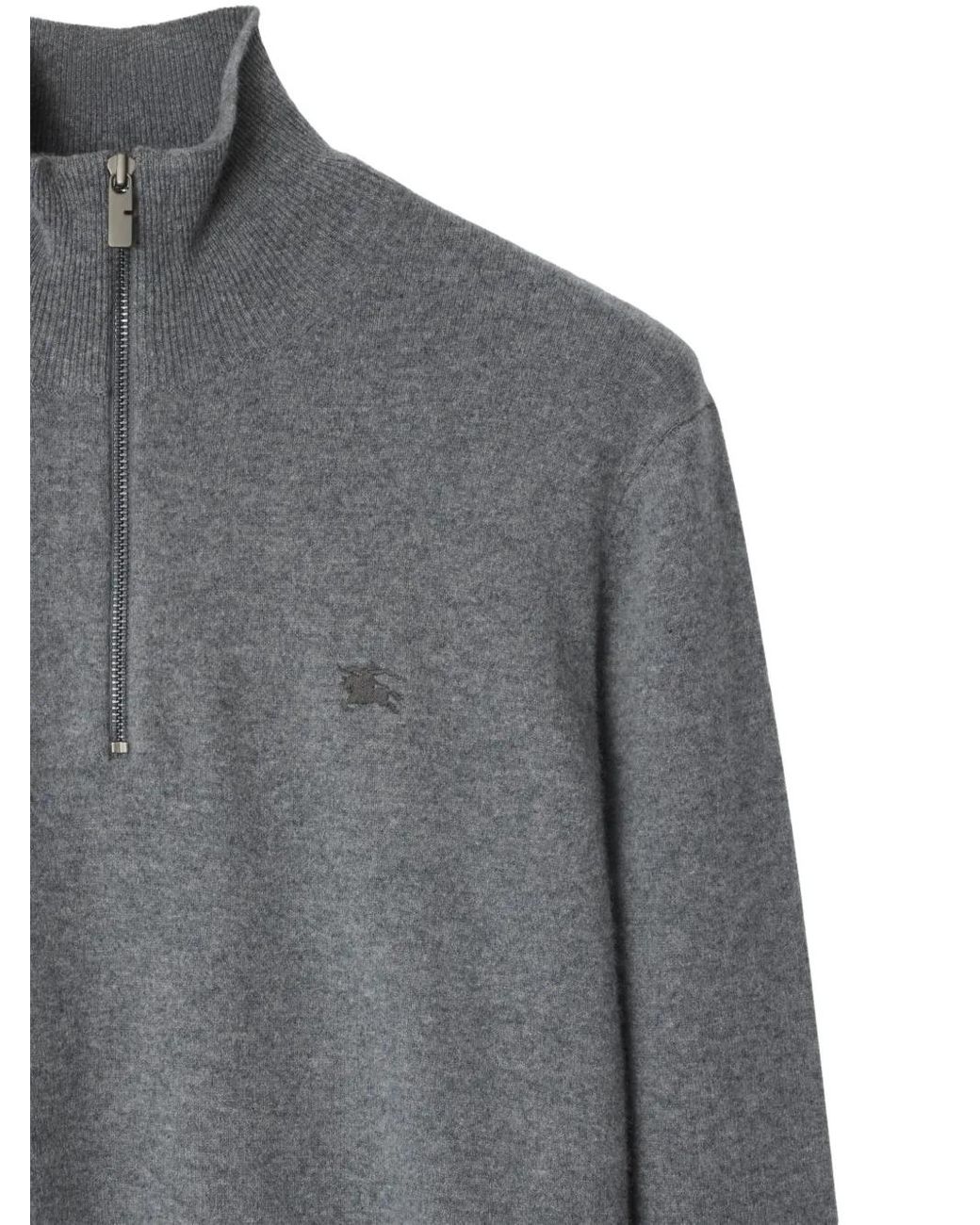 Burberry Kaschmirpullover Mit Kurzem Reißverschluss in Gray für Herren