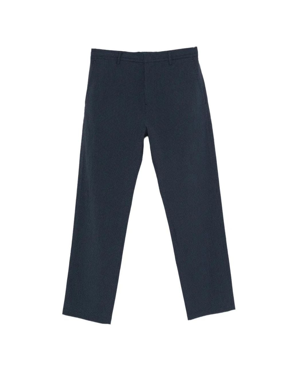 Paul Smith Blue Seersucker Drawstring Trousers for men