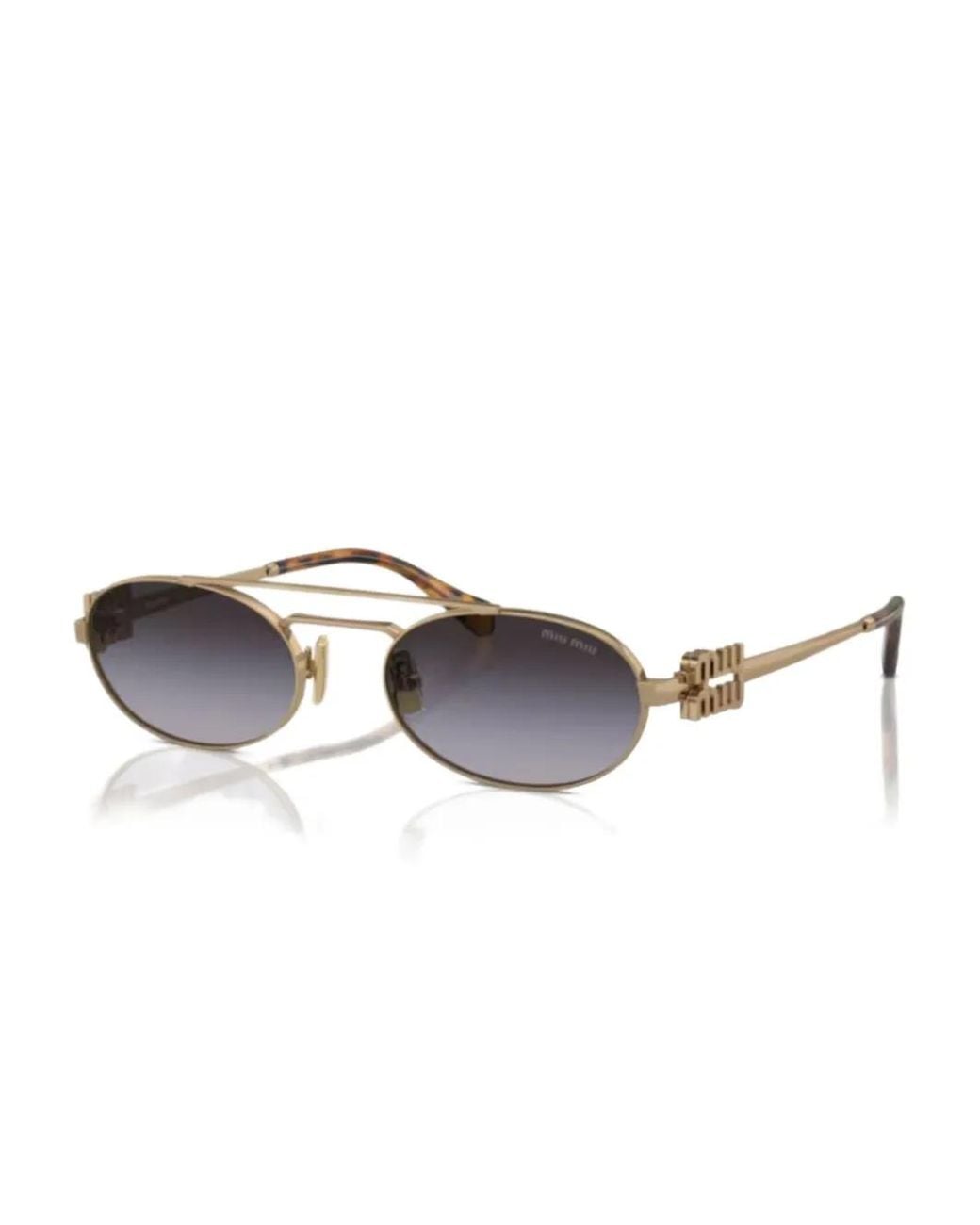 Miu Miu Metallic Metal-Frame Sunglasses