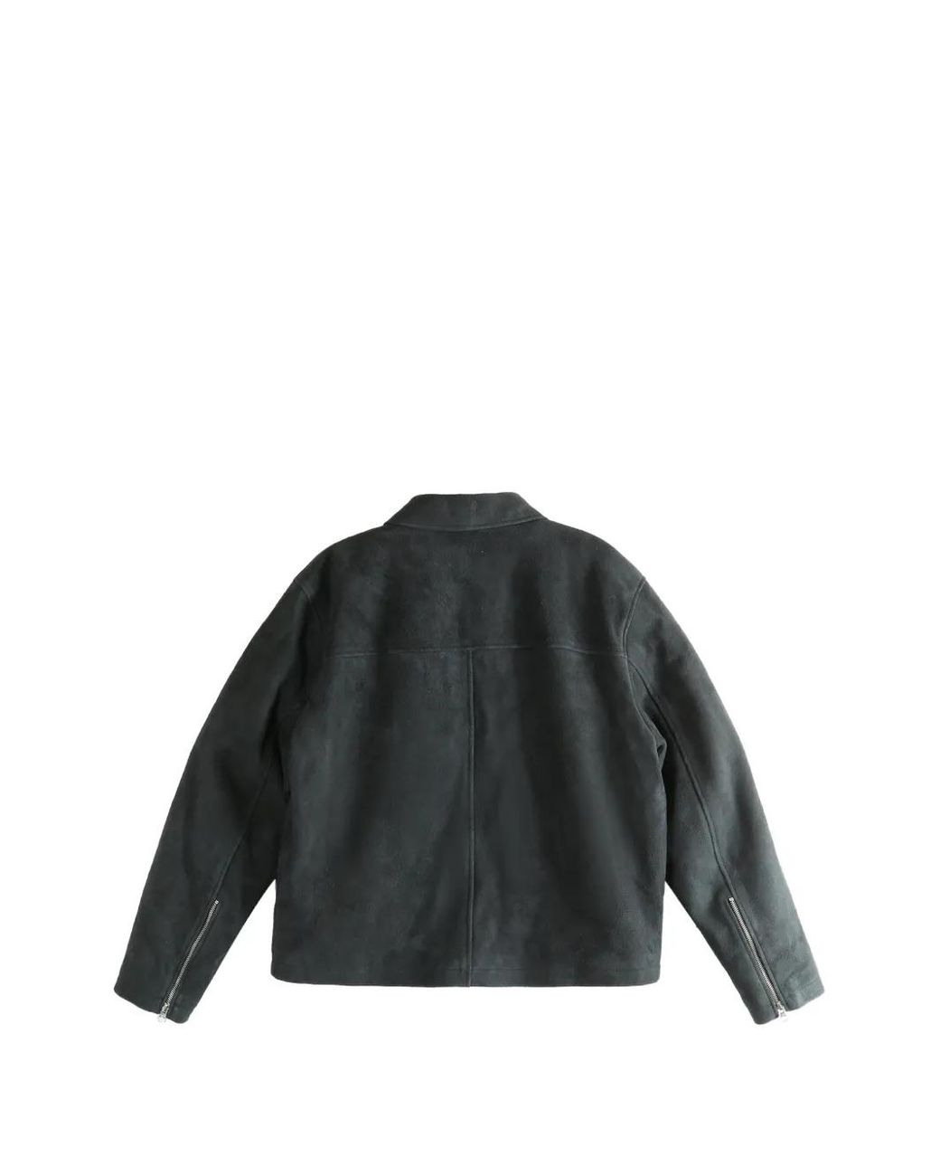 Stussy Black Zip Suede Jacket for men