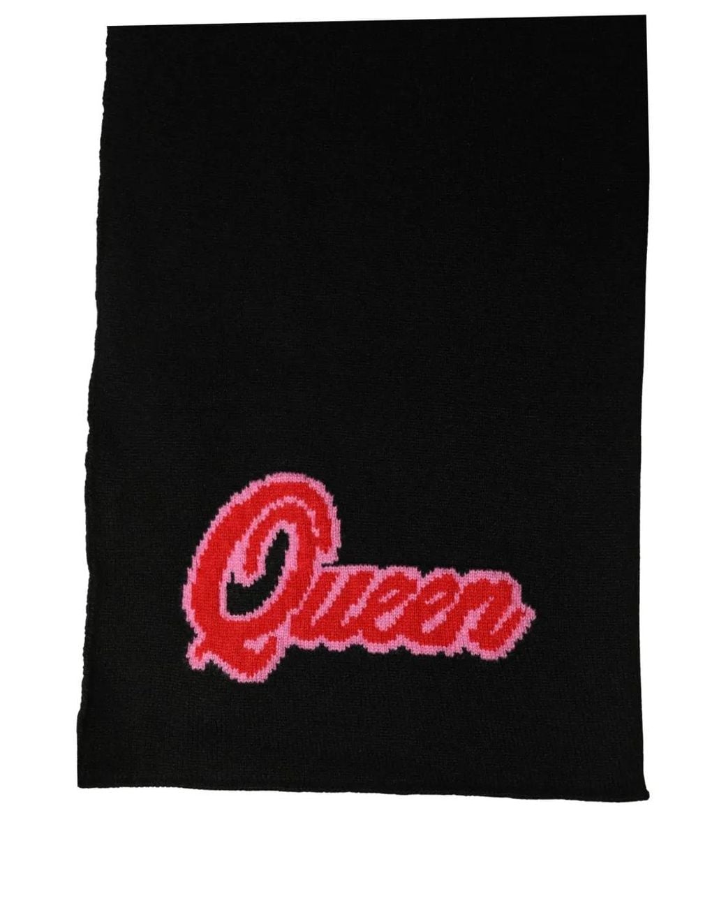 Dolce & Gabbana Black Queen Knitted Scarf