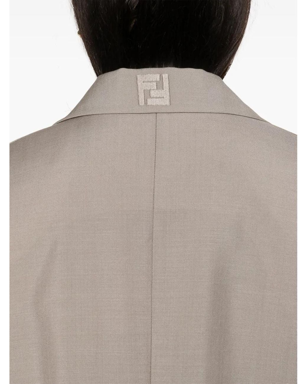 Fendi Blazer Met Enkele Rij Knopen in het Gray