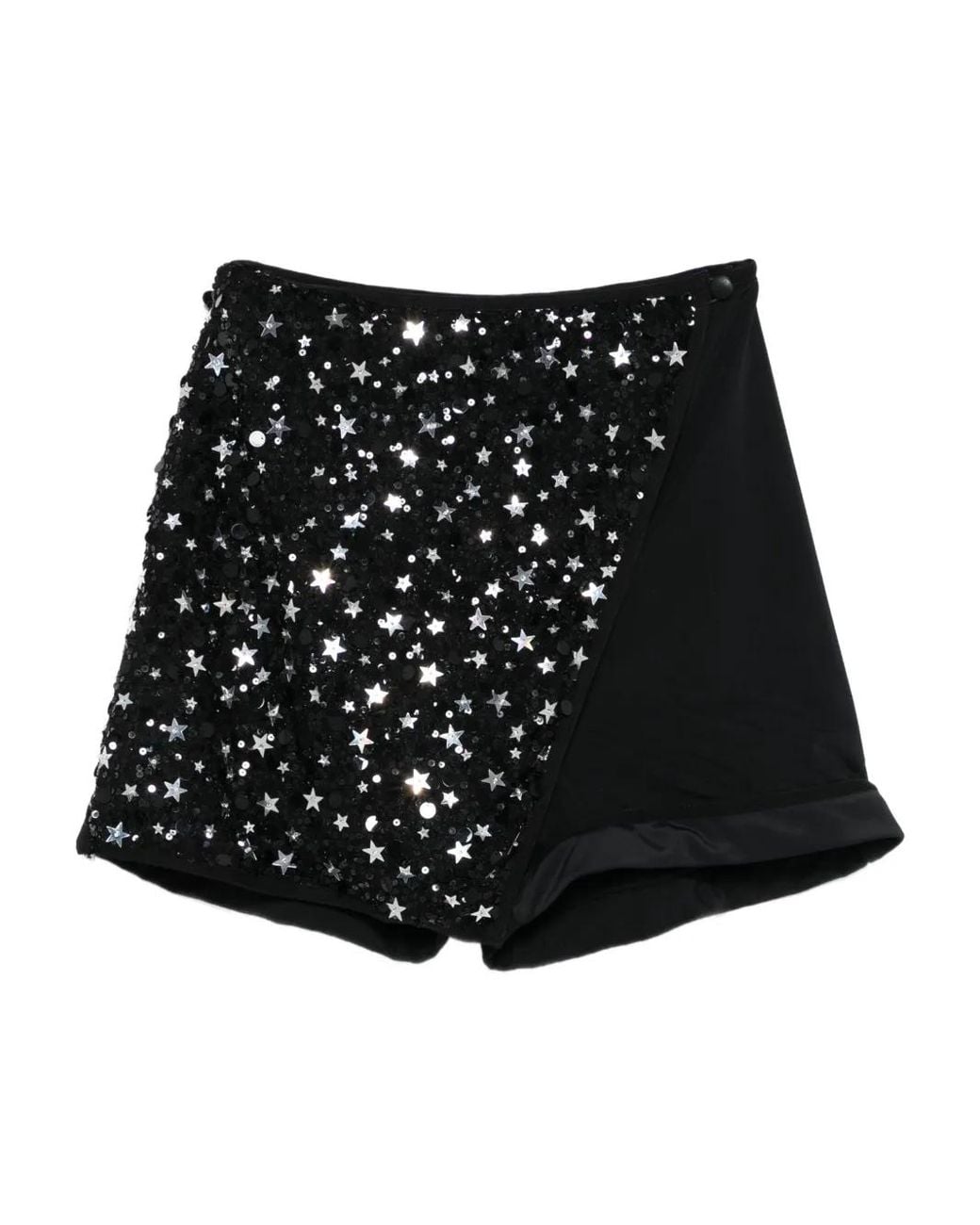 MITILIANE COUTURE Black Sequin-Embellished Shorts