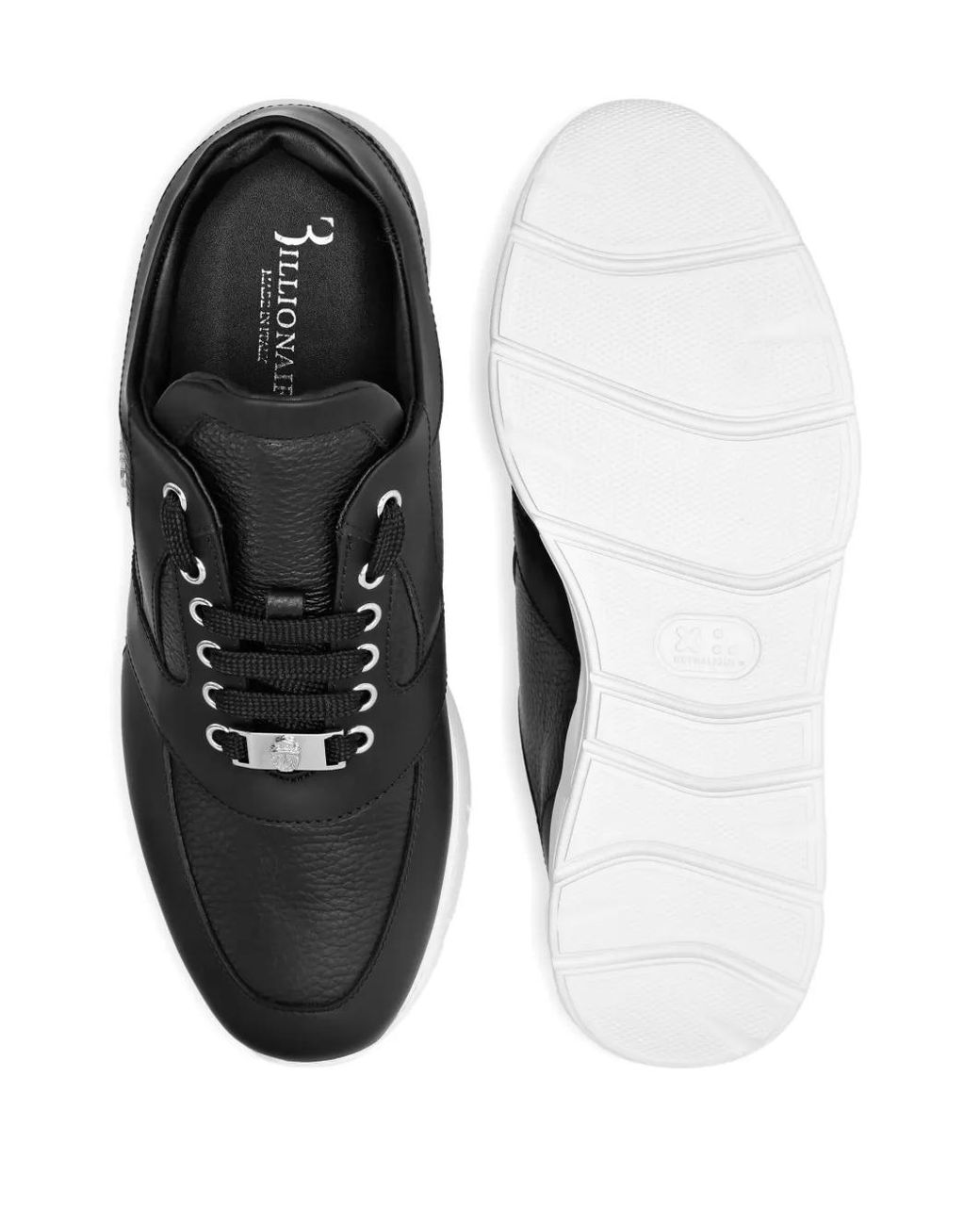 Billionaire Black Crest Runner Sneakers for men