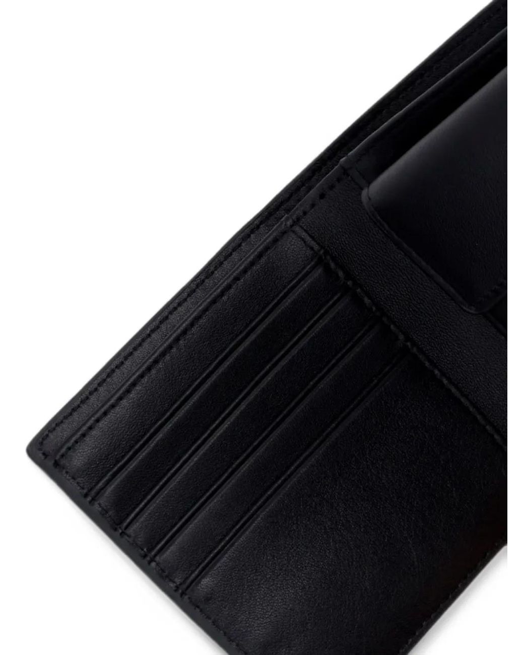 Trussardi Black Logo-Plaque Bifold Wallet for men