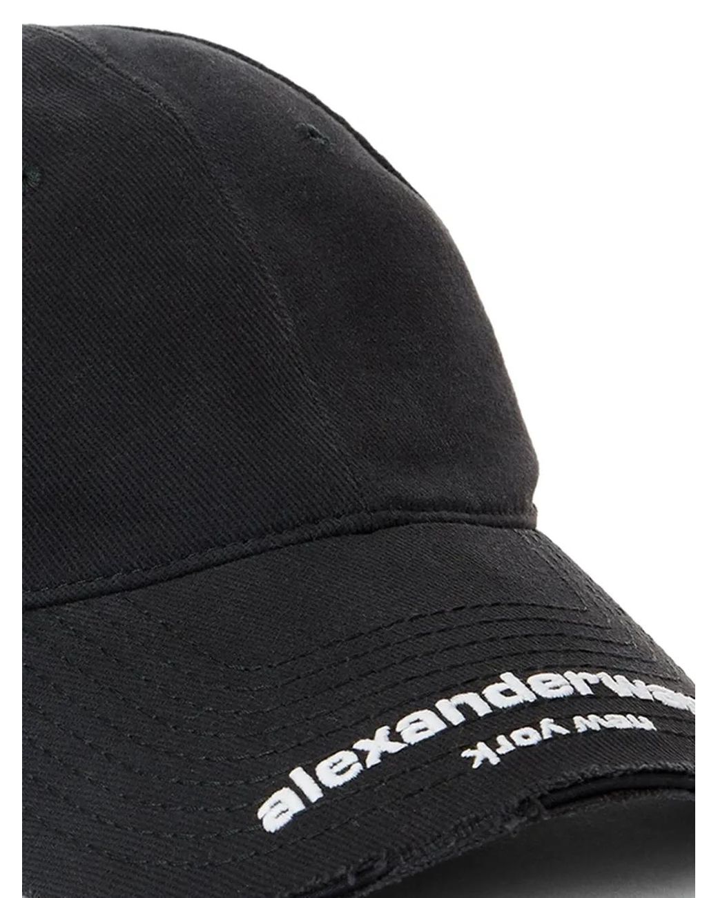 Alexander Wang Black Logo Cotton Baseball Cap