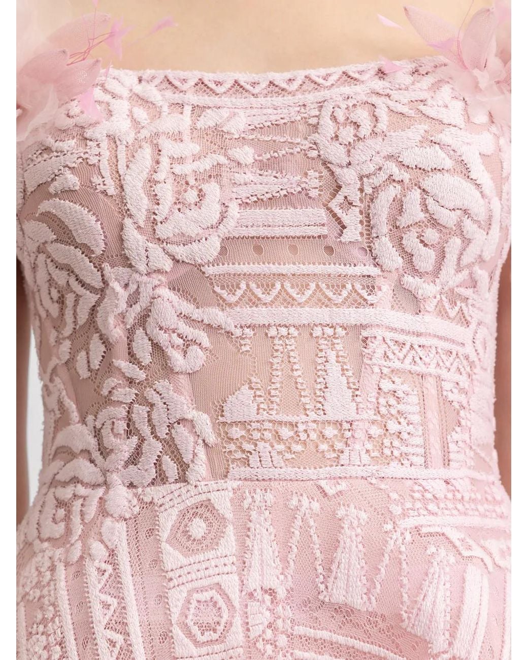 Gemy Maalouf Pink Structured Underskirt Gown