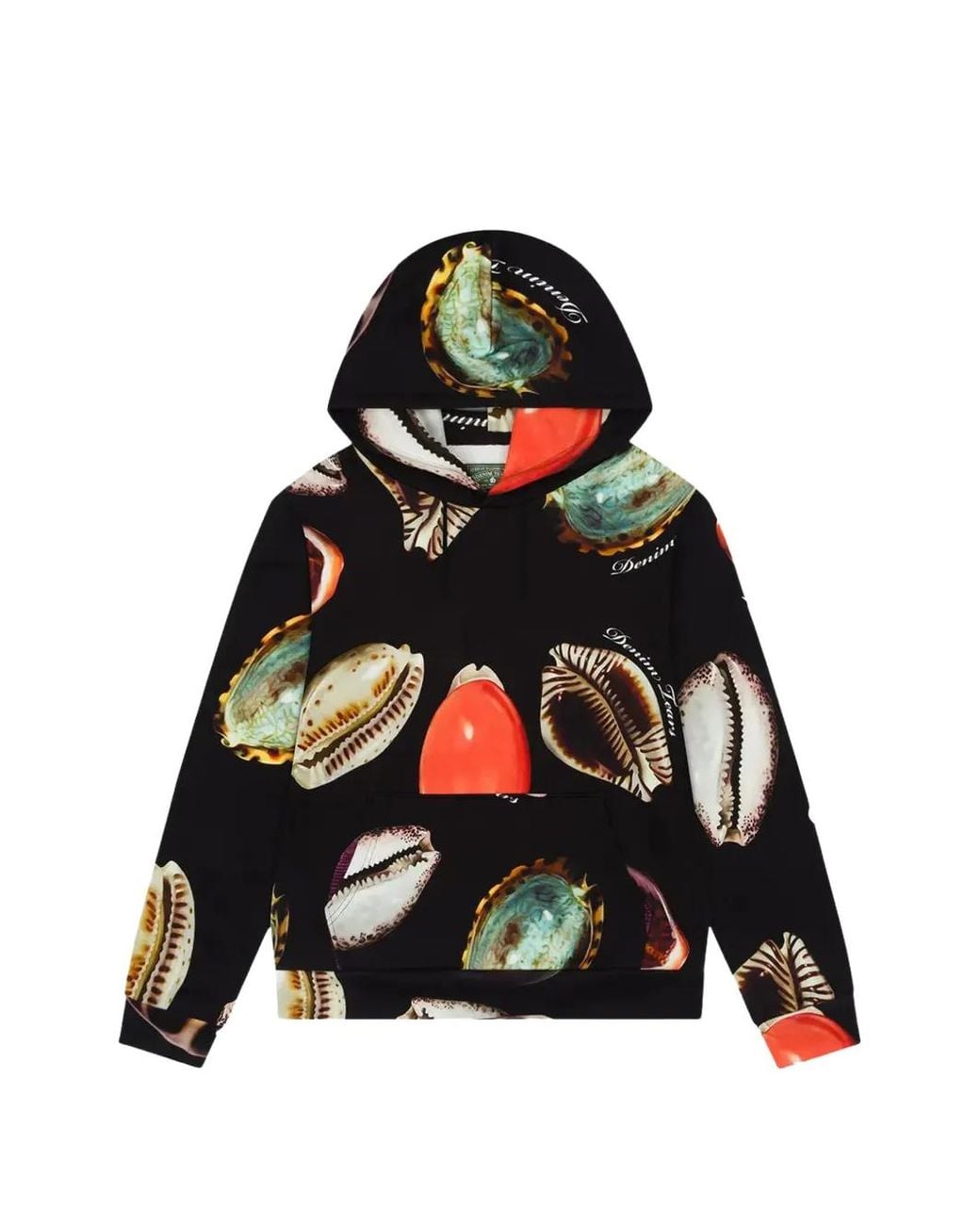 DENIM TEARS White Shell-Print Hoodie for men
