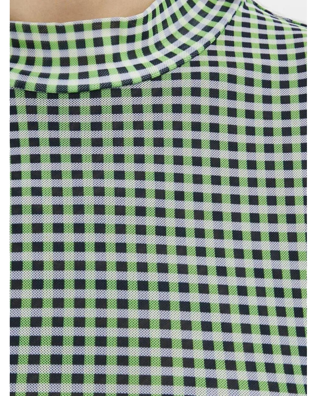 Résumé Green Gingham-Print T-Shirt