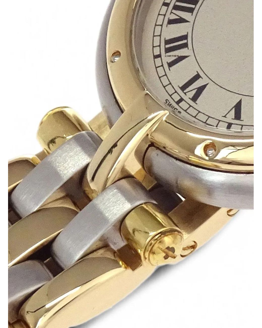 Cartier White 1980-1990S Panthère Vendôme 3-Row 24Mm Watch