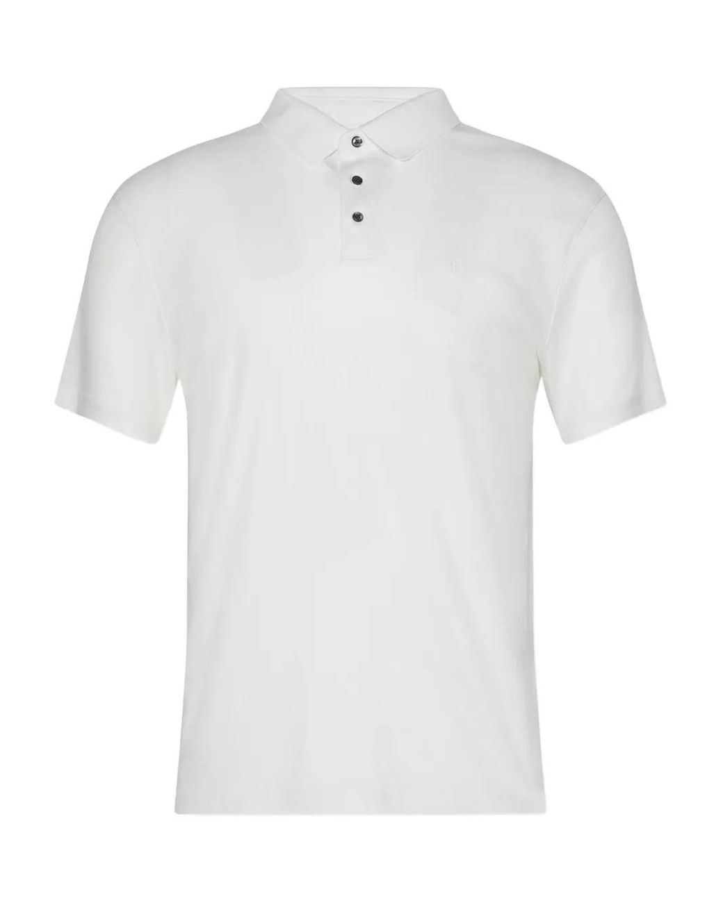 Polo Con Botones Calvin Klein de hombre de color White