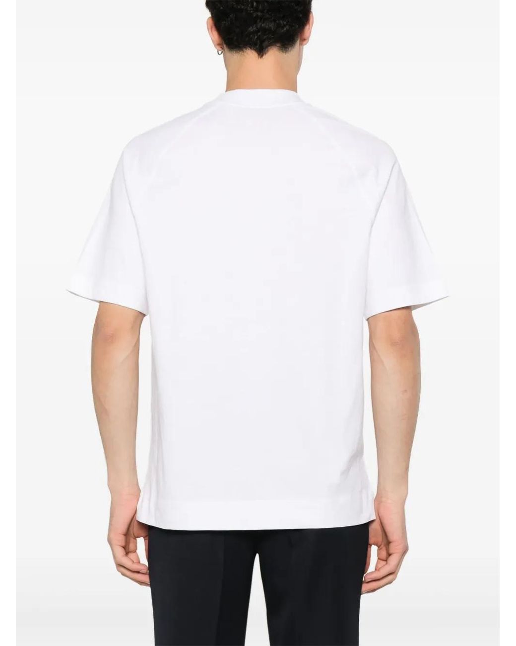Circolo 1901 White Raglan-Sleeve Cotton T-Shirt for men