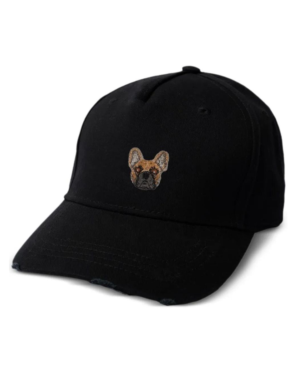 PELO FOUNDATION Black Baseballkappe Mit Bulldogge-Patch