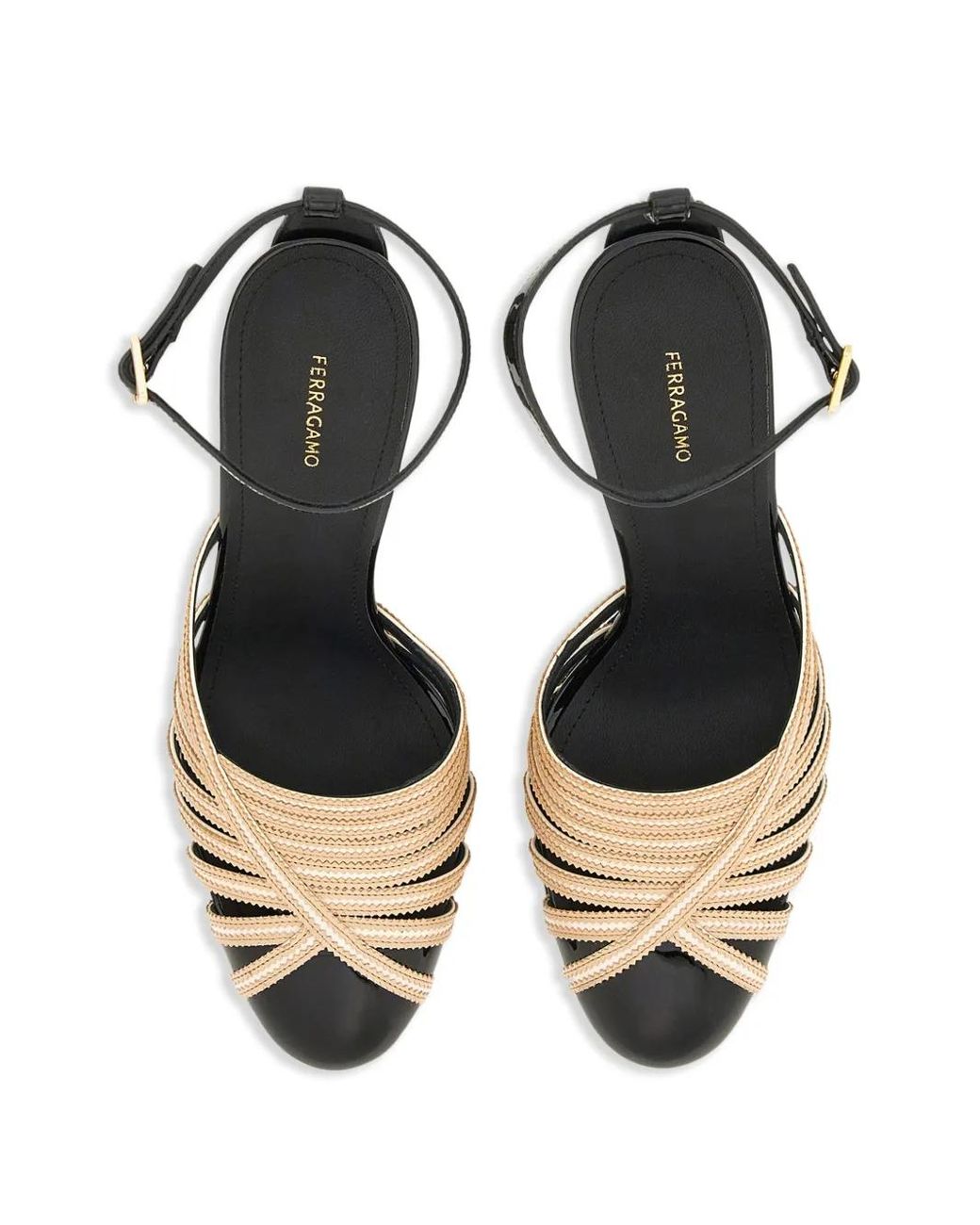 Ferragamo Metallic Ermelia 95 Z Pumps
