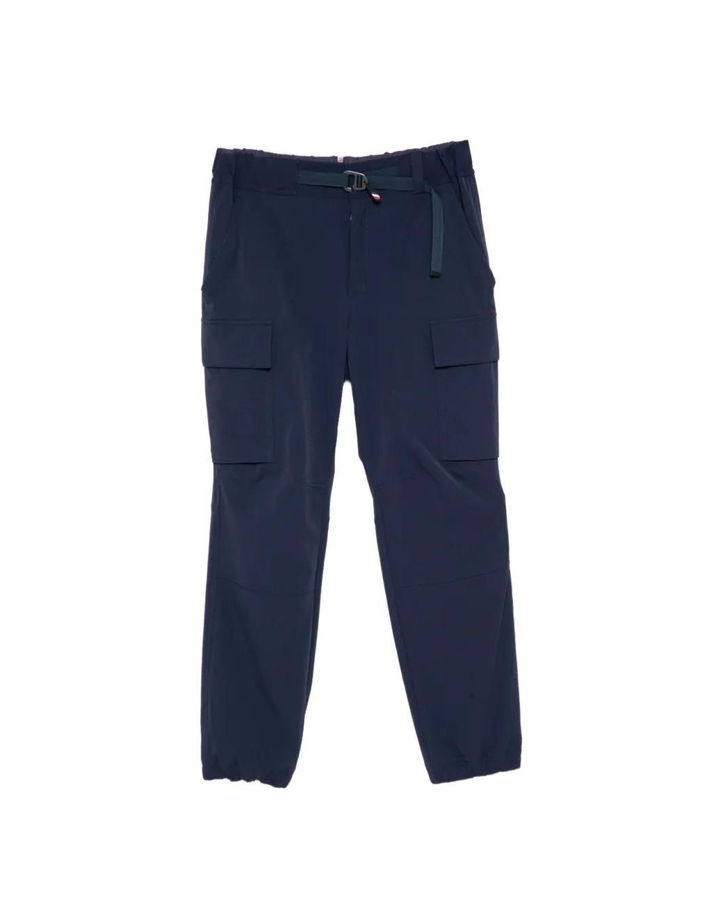 Moncler Blue Logo-Embroidered Trousers for men
