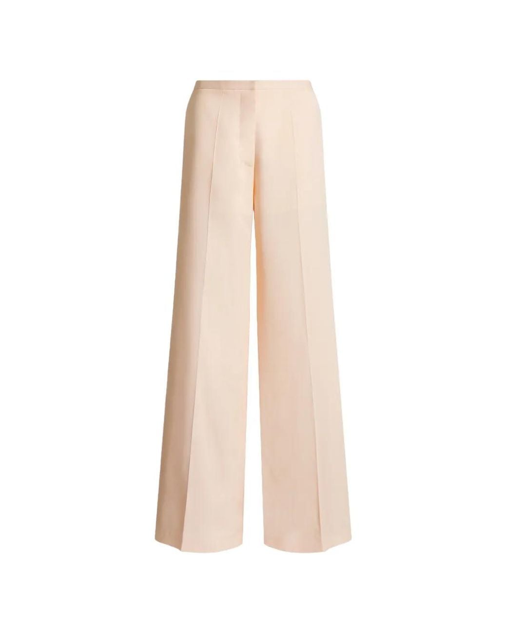 Alberta Ferretti White Wide Leg Trousers