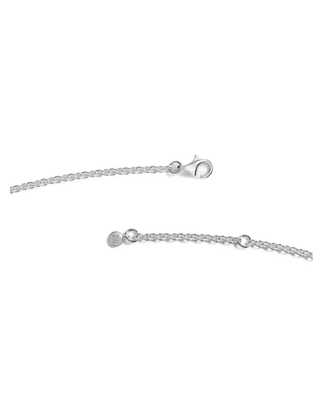 Monica Vinader White Tiger's Eye Pendant Necklace
