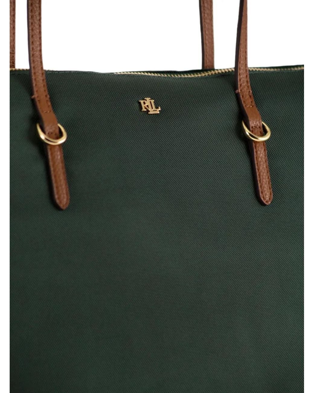 Ralph Lauren Black Large Logo-Plaque Shoulder Bag