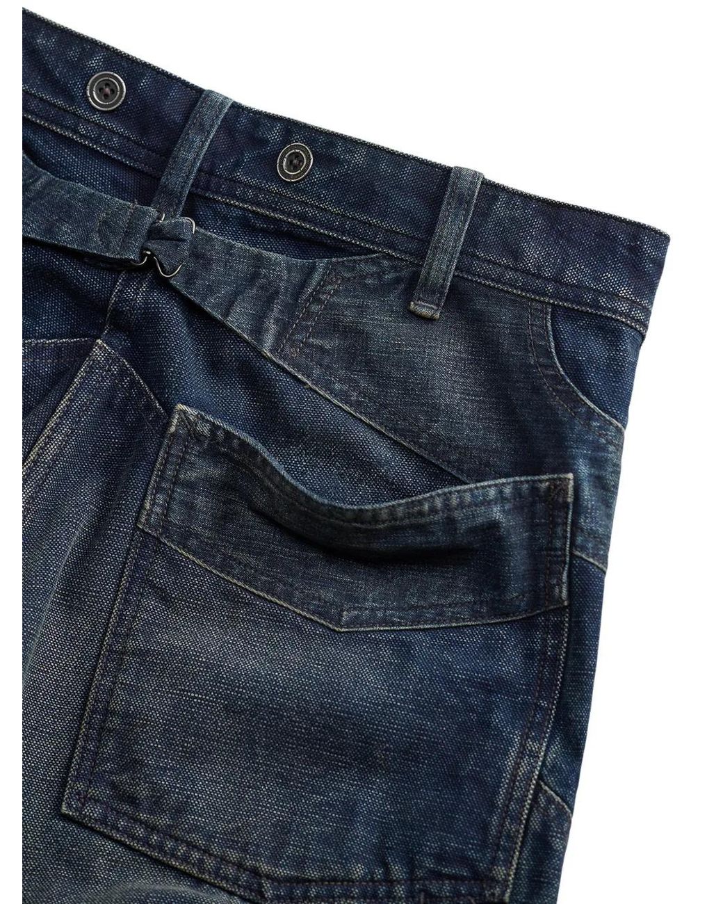 Vaqueros De Algodón Con Diseño Patchwork RRL de hombre de color Blue