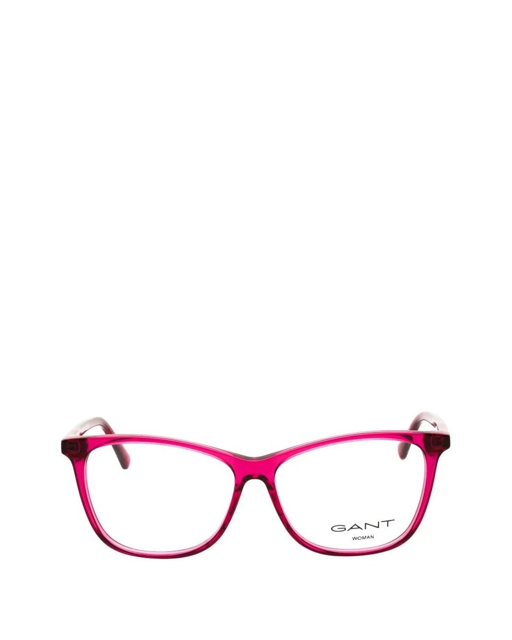 Gant Pink Rectangle-Frame Glasses