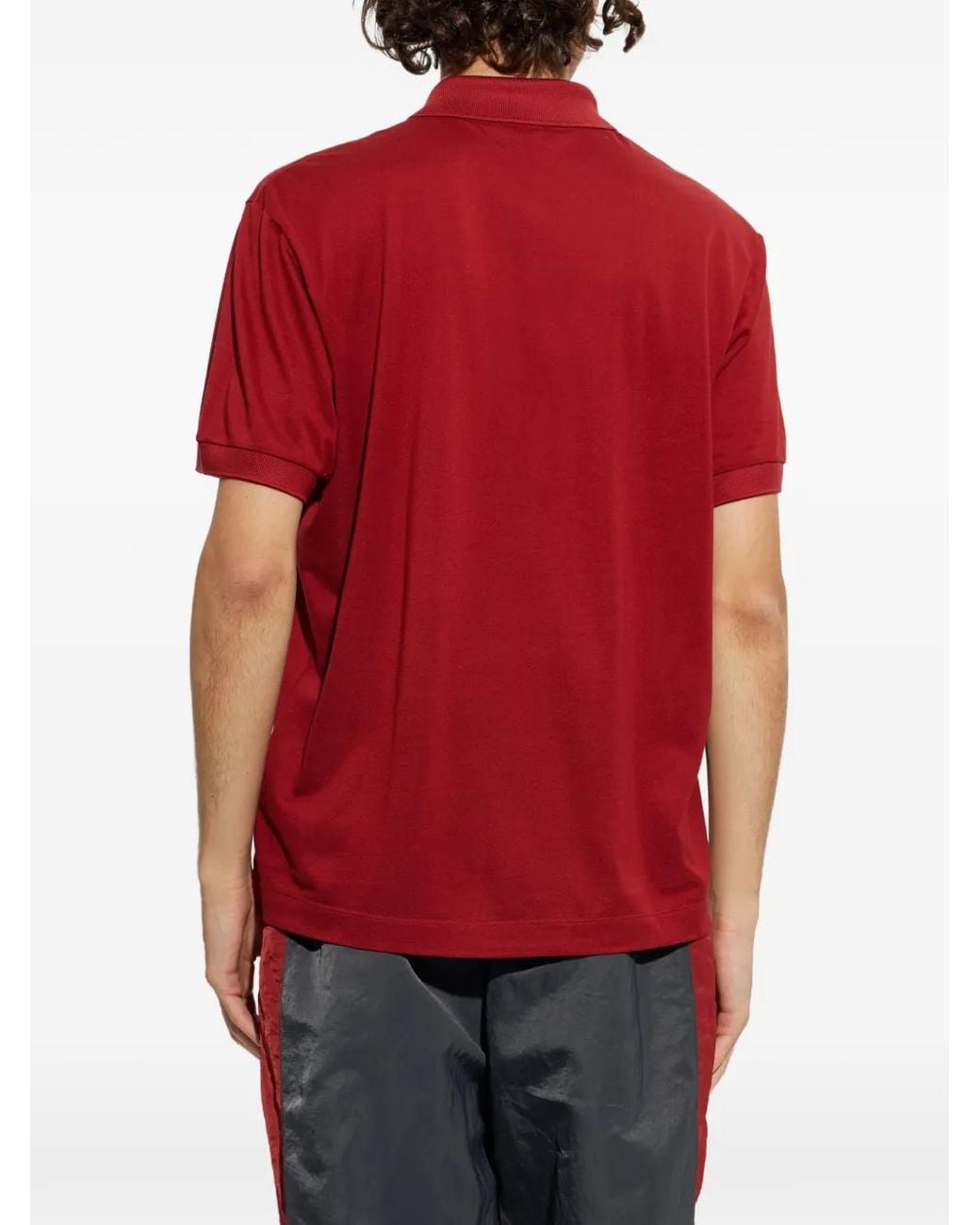 Lacoste Red Runway Classic-Fit Silk Piqué Polo Shirt for men