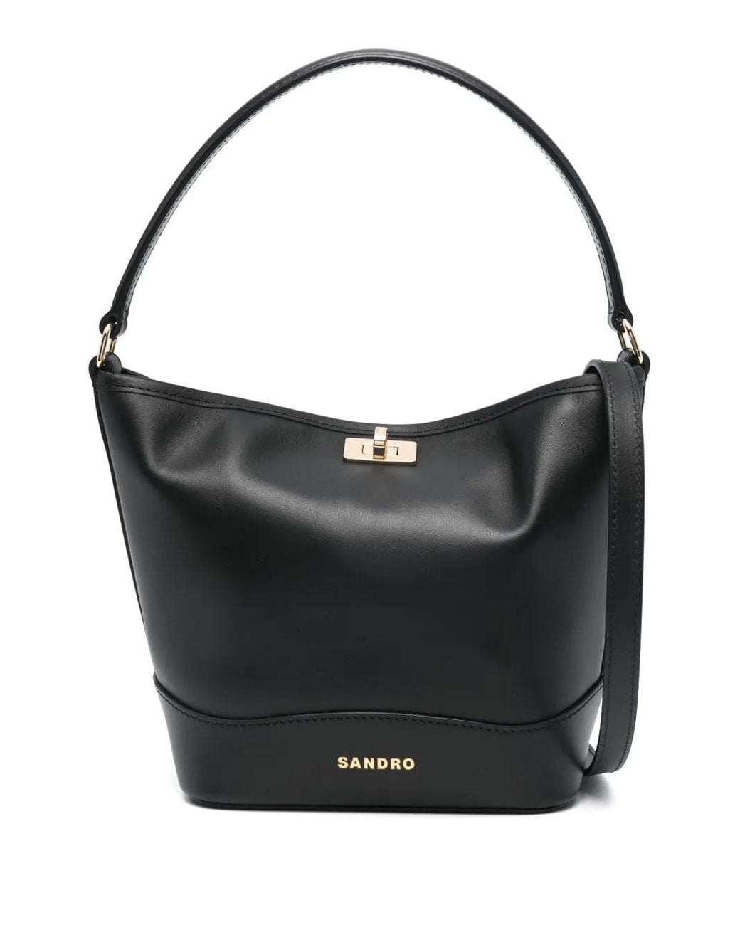 Sandro Black Mini Tangoso Bucket Bag