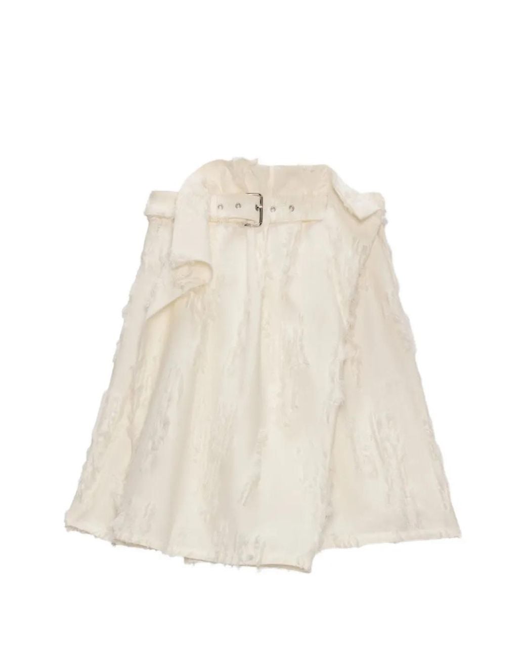 MSGM White Belted Asymmetrci Skirt