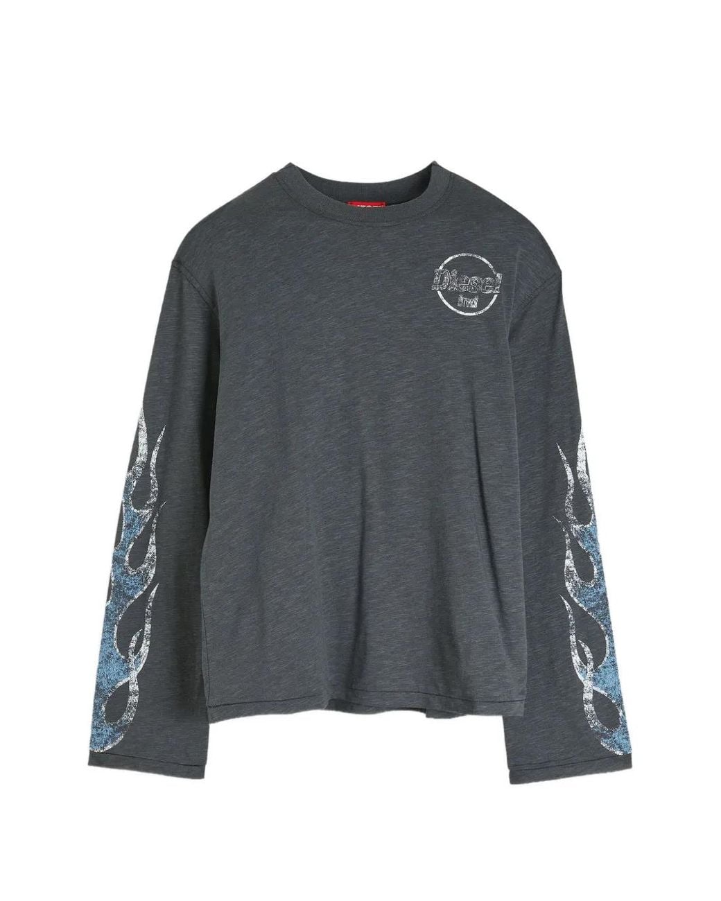 DIESEL Gray Long-Sleeve T-Shirt