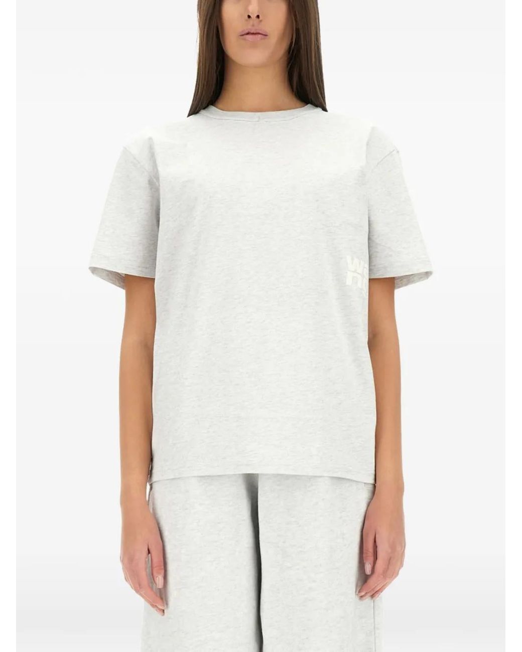 T By Alexander Wang White Logo T-Shirt