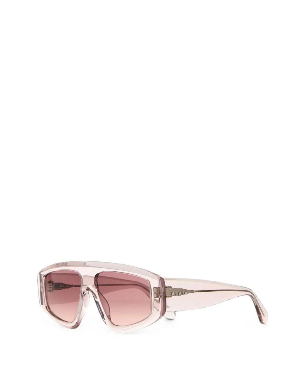 Alaïa Pink Pilot-Frame Sunglasses