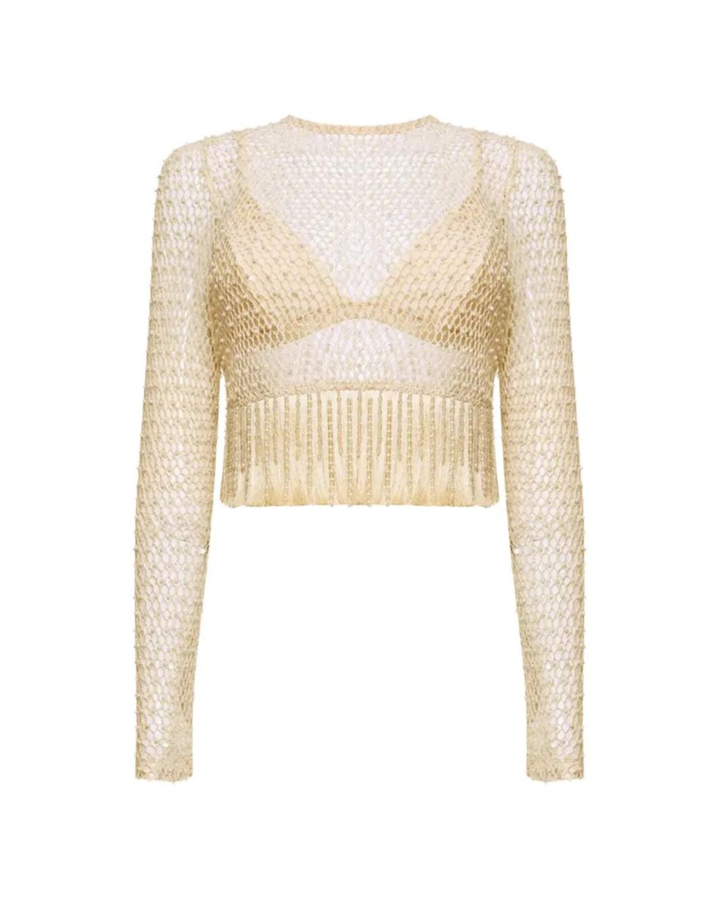 PATBO White Blouse En Crochet Bloom