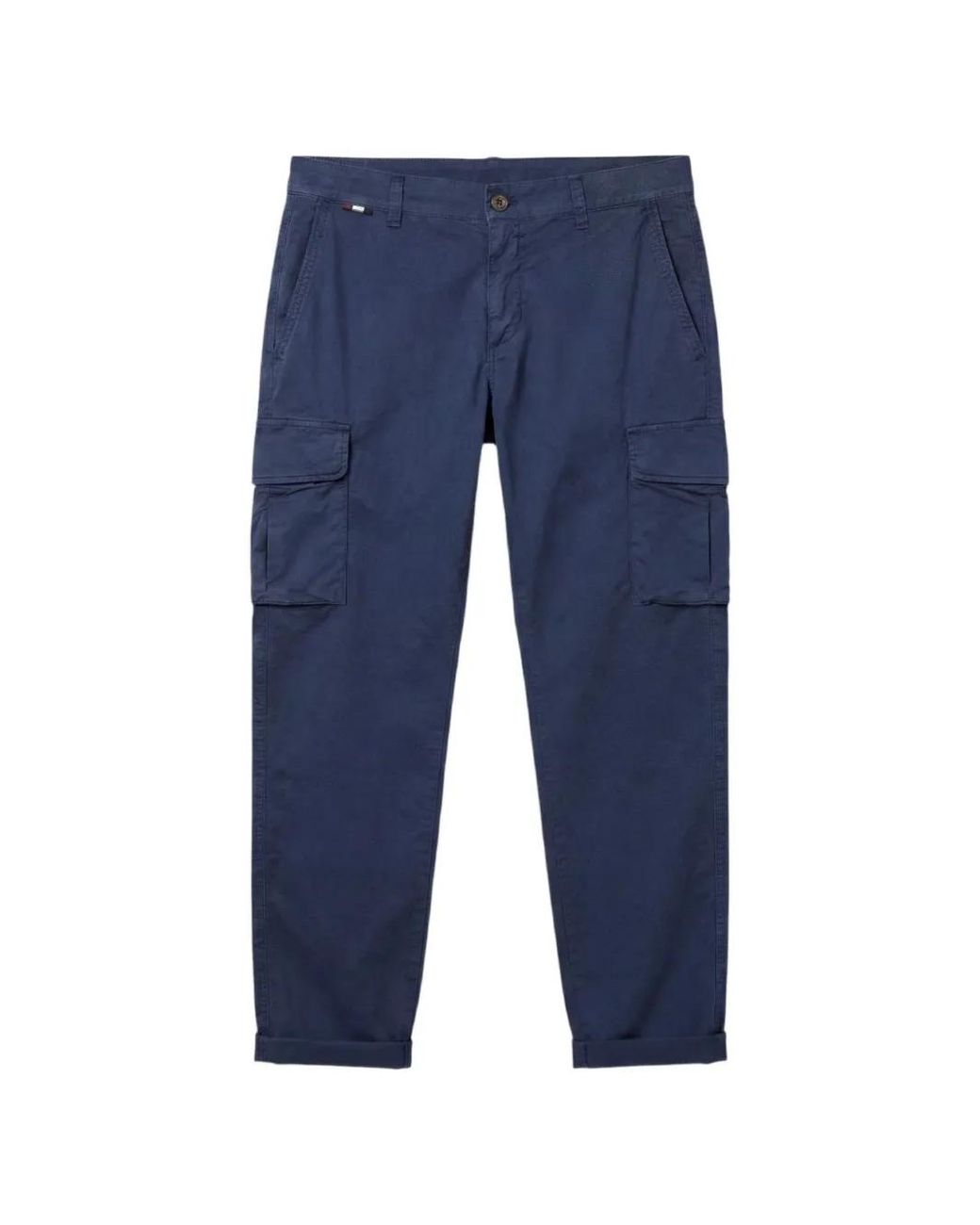 Mason's Blue Multi-Pocket Cargo Pants for men