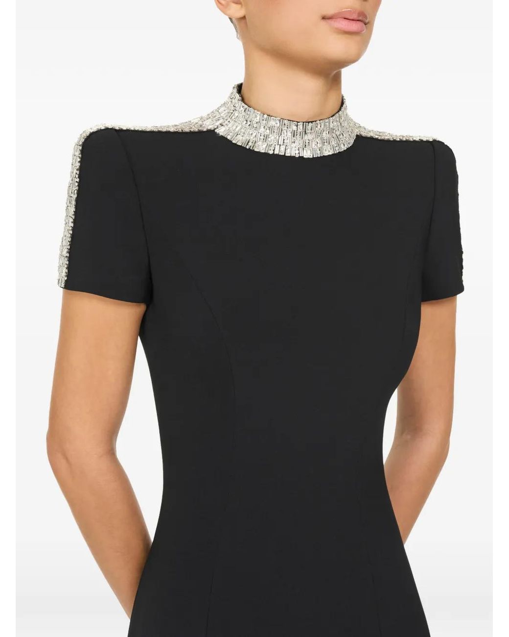 Robe Mesa Jenny Packham en coloris Black