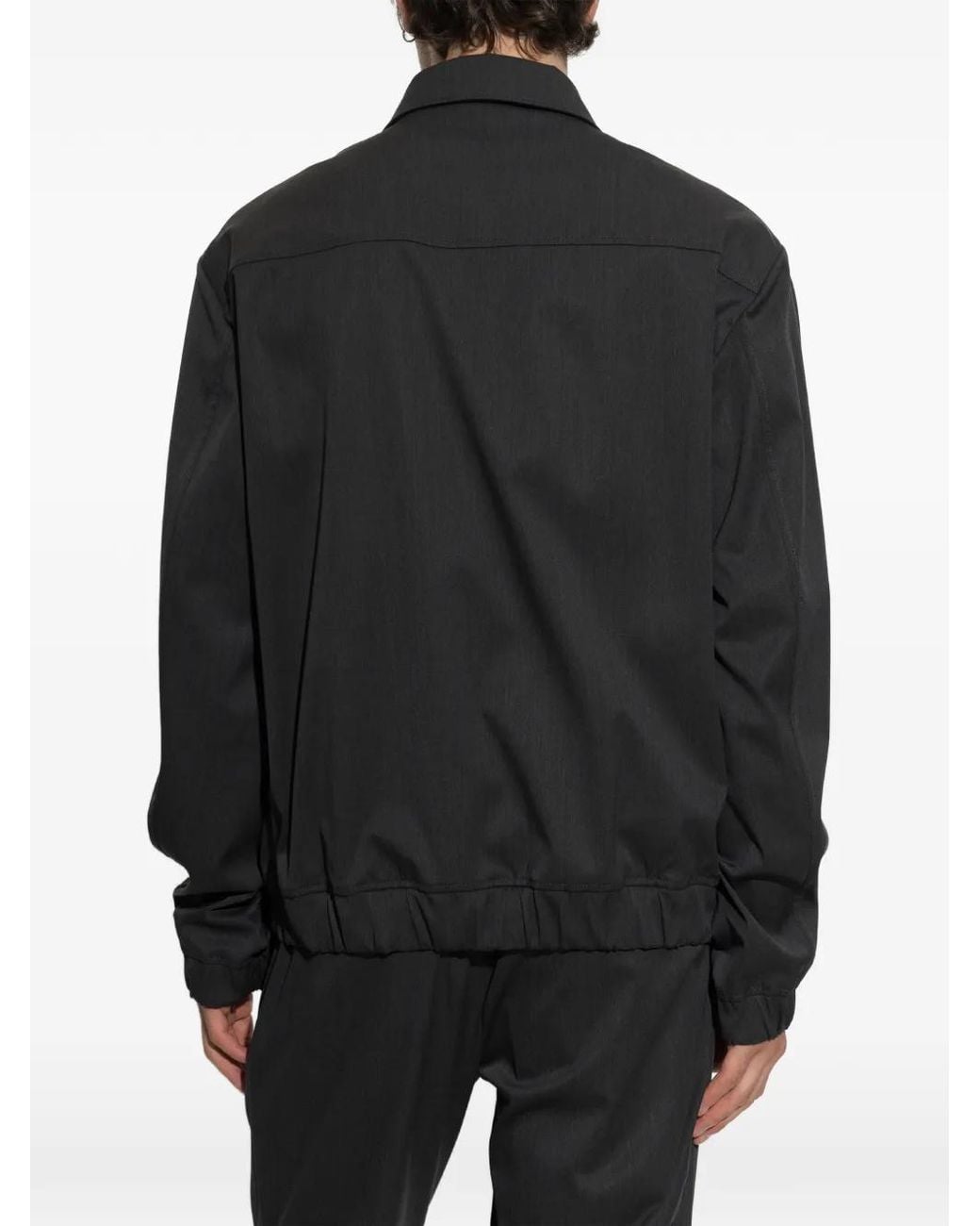 Dolce & Gabbana Black Veste Zippée À Patch Logo for men