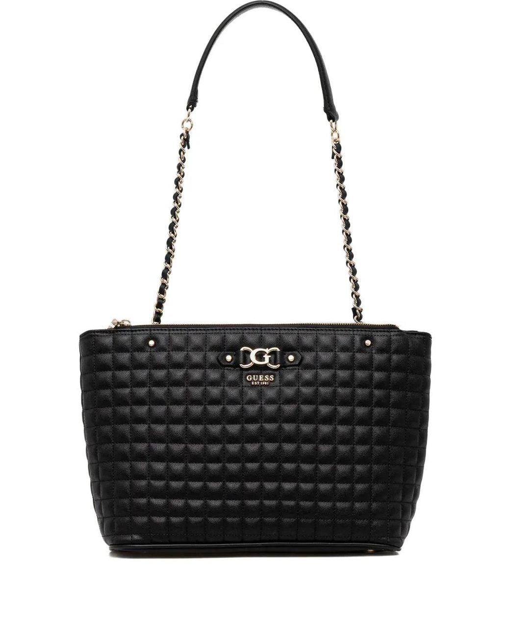 Guess Black Nadira Quilted Shoulder Bag